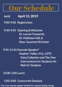 Spring Literacy Conference schedule