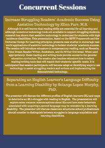 Spring Literacy Conference concurrent sessions
